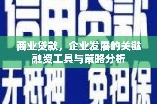建华商业贷款，企业发展的关键融资工具与策略分析