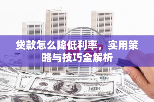 建华贷款怎么降低利率，实用策略与技巧全解析